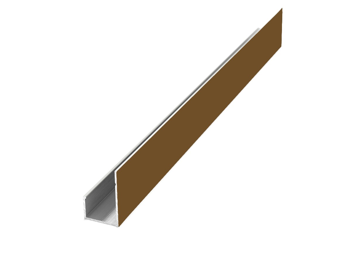 L8-10 алюминиевый профиль ДЕКОПАН 3м RAL 8008 (Оливково-коричневый)