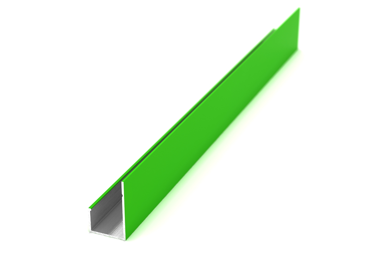 L10 профиль алюминиевый ДЕКОПАН 3м RAL 6018 (Желто-зелёный)