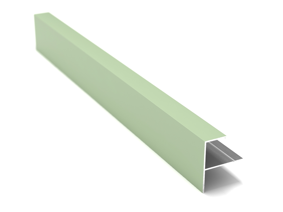 F8-10 алюминиевый профиль ДЕКОПАН 3м RAL 6019 (Бело-зеленый)