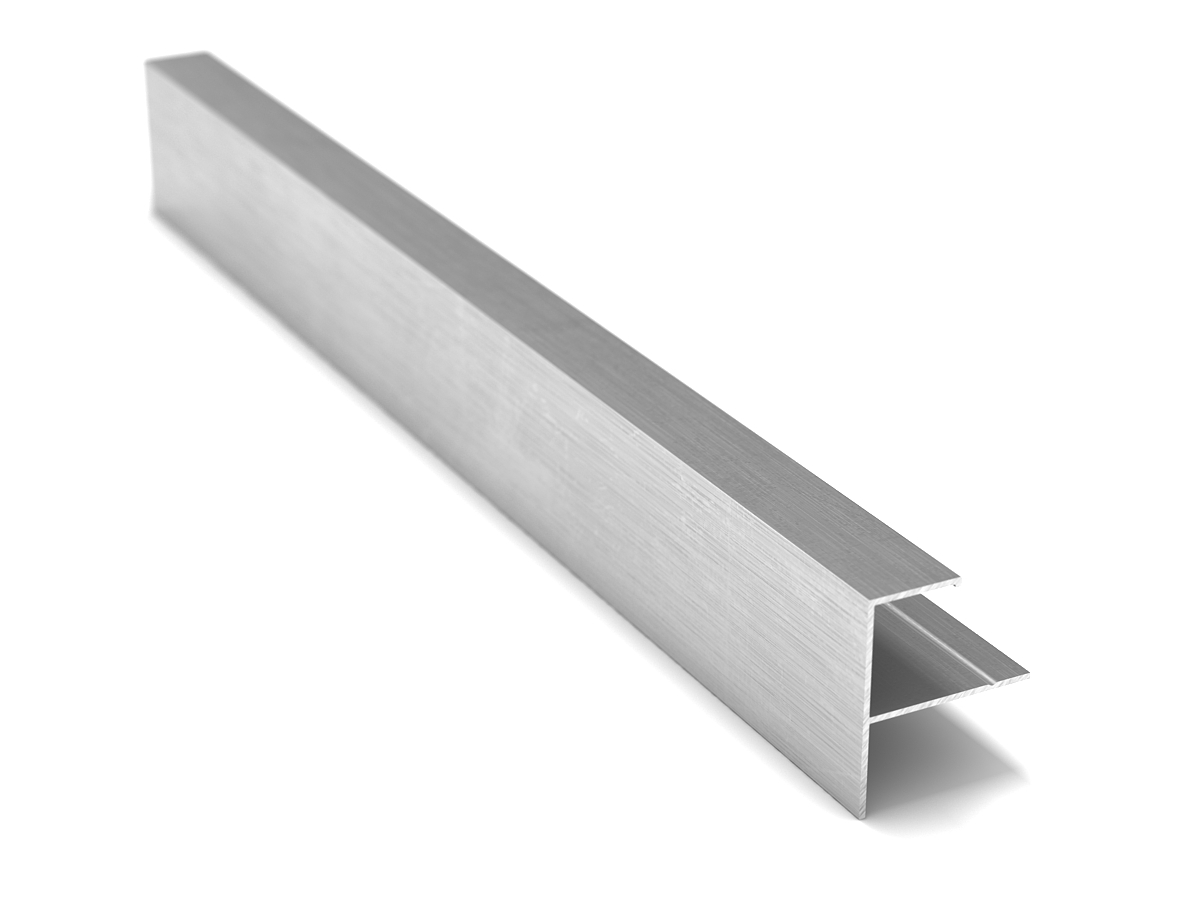 F-профиль алюминиевый 3м 12мм без покрытия