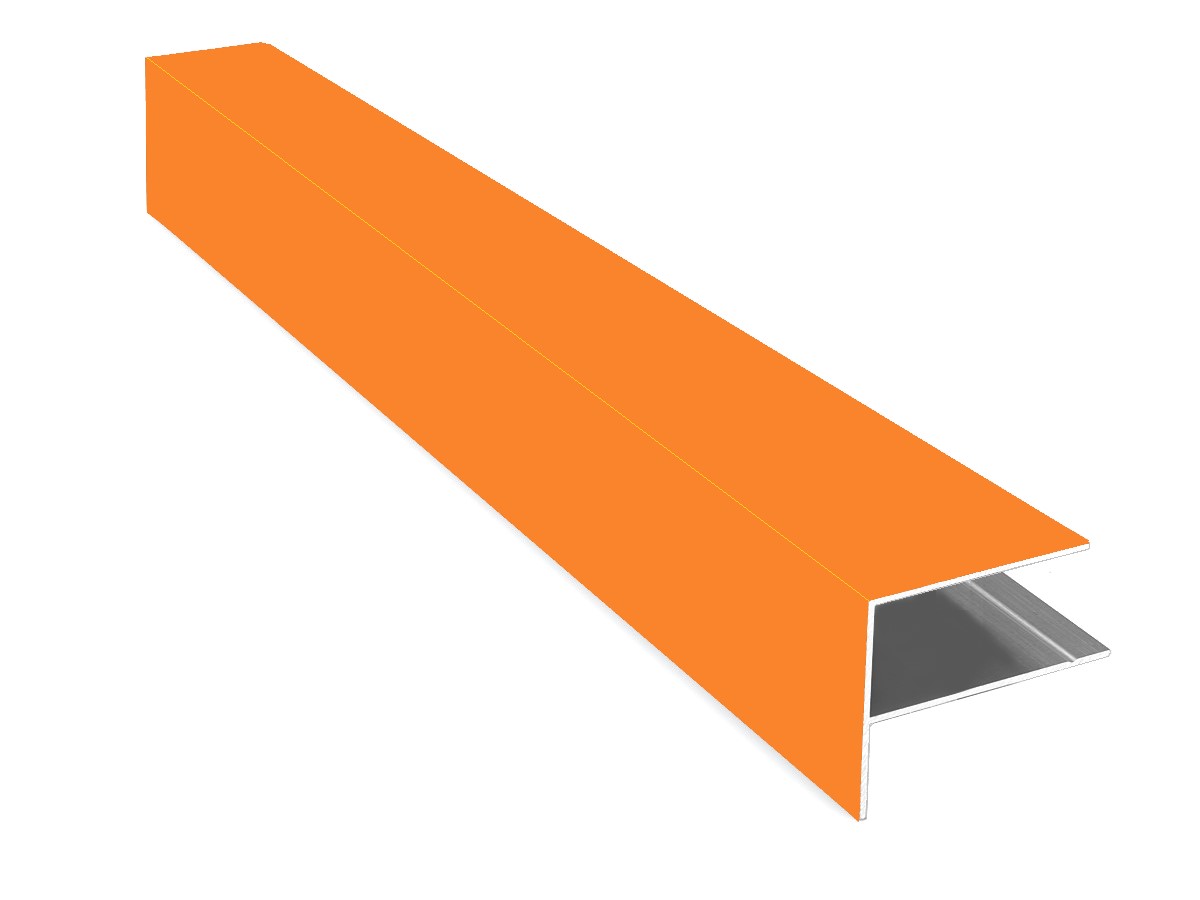 F12мм-профиль широкий алюминиевый ДЕКОПАН 3м RAL 2003 (Пастельно-оранжевый)