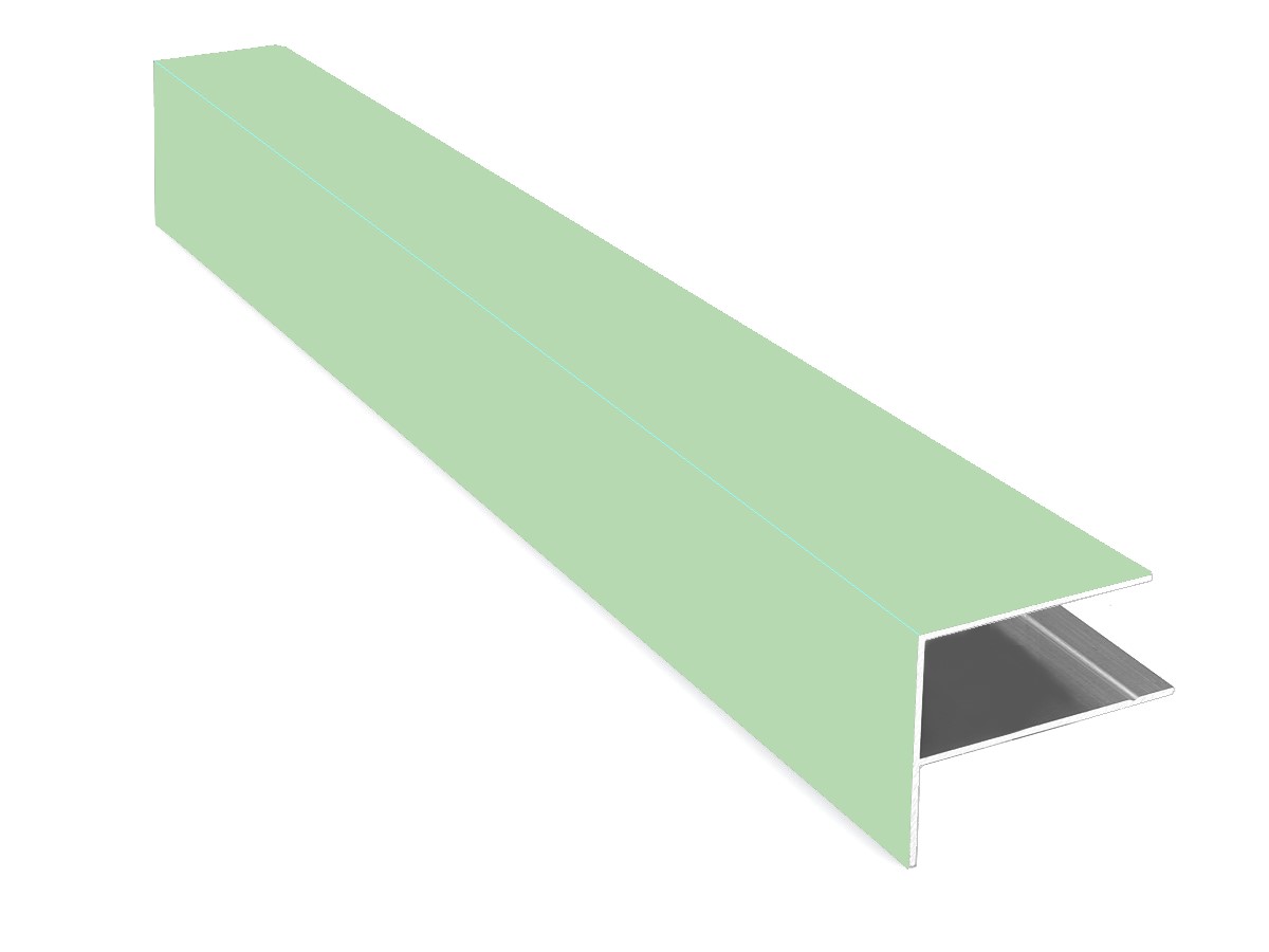 F12мм-профиль широкий алюминиевый ДЕКОПАН 3м RAL 6019 (Бело-зеленый)